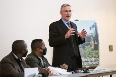 January 12, 2022: Sen. Street toured the 106th Pennsylvania Farm show talking with vendors, exhibitors and advocates about local agriculture.  Later, he met with a delegation of representatives of African nations to discuss possible agricultural development cooperation before sitting down for an interview with Russell Redding, Pennsylvania’s Secretary of Agriculture.