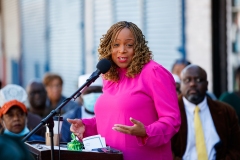 September 28, 2022: State Senators Anthony Williams,  Vincent Hughes and Sharif Street presented a $1.8 million mock check to the African Cultural Alliance of North America (ACANA.) The funding is made possible through the American Rescue Plan Act, and will support the creation of ACANA’s Africatown project.