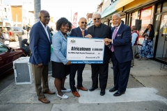 September 28, 2022: State Senators Anthony Williams,  Vincent Hughes and Sharif Street presented a $1.8 million mock check to the African Cultural Alliance of North America (ACANA.) The funding is made possible through the American Rescue Plan Act, and will support the creation of ACANA’s Africatown project.