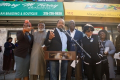 Septiembre 28, 2022: State Senators Anthony Williams,  Vincent Hughes and Sharif Street presented a $1.8 million mock check to the African Cultural Alliance of North America (ACANA.) The funding is made possible through the American Rescue Plan Act, and will support the creation of ACANA’s Africatown project.