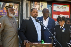 September 28, 2022: State Senators Anthony Williams,  Vincent Hughes and Sharif Street presented a $1.8 million mock check to the African Cultural Alliance of North America (ACANA.) The funding is made possible through the American Rescue Plan Act, and will support the creation of ACANA’s Africatown project.