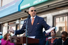 September 28, 2022: State Senators Anthony Williams,  Vincent Hughes and Sharif Street presented a $1.8 million mock check to the African Cultural Alliance of North America (ACANA.) The funding is made possible through the American Rescue Plan Act, and will support the creation of ACANA’s Africatown project.