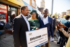 September 28, 2022: State Senators Anthony Williams,  Vincent Hughes and Sharif Street presented a $1.8 million mock check to the African Cultural Alliance of North America (ACANA.) The funding is made possible through the American Rescue Plan Act, and will support the creation of ACANA’s Africatown project.