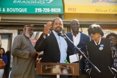 September 28, 2022: State Senators Anthony Williams,  Vincent Hughes and Sharif Street presented a $1.8 million mock check to the African Cultural Alliance of North America (ACANA.) The funding is made possible through the American Rescue Plan Act, and will support the creation of ACANA’s Africatown project.