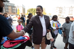 19 de agosto de 2023: El senador Sharif Street organiza una feria de vuelta al cole.