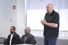 May 19, 2019: Senator Sharif Street attends one of the final stops of Lieutenant Governor John Fetterman’s listening tour on the legalization of marijuana in Philadelphia.