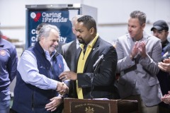 Diciembre 12, 2022: Senator Sharif Street joins Sen. Dillon and other local elected officials to announce a $1.25 million grant for the Caring for Friends to help fund a new 12,000-square-foot refrigerated storage facility.