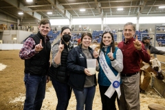 January 14, 2022: Senators Sharif Street and Amanda Cappelletti participate in the 2022 Celebrity Cow Milking Contest.