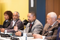 November 5, 2021: Sen. Street, in conjunction with the newly formed bicameral Crime Prevention Caucus and Philadelphia Sheriff Rochelle Bilal, held a Crime and Violence Prevention Summit at Esperanza University in North Philadelphia yesterday.  Testifiers included District Attorney Larry Krasner, Police Commissioner Danielle Outlaw, as well as representatives of community and student groups.