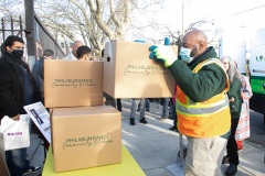 April 2, 2022: Senator Sharif Street joined Loree Jones of Philabundance to kick off the 30-day food drive which marks the beginning of Ramadan.