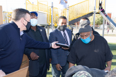 April 13, 2021: Sen. Street, along with Mayor Jim Kenney and other Philadelphia officials, held a news conference in North Philadelphia  today to announce 30 days of food distribution that will deliver 6,000 meals to local residents during the holy month of Ramadan. The program is a partnership between Street and Philabundance, the city’s leading hunger prevention organization.