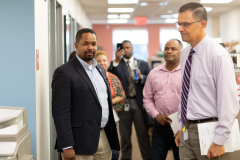 August 8, 2019: Senator Sharif Street tours the Esperanza Health Center.