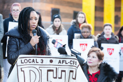 January 8, 2020: Senate Democrats stood at sunrise today with House colleagues, parents, teachers and city officials outside Carnell Elementary School to decry the continued contamination of Philadelphia schools and demand at least $170 million from the state’s Rainy Day Fund to remediate toxic schools. Carnell has been closed since mid-December due to asbestos contamination.