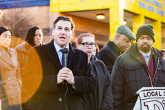 January 8, 2020: Senate Democrats stood at sunrise today with House colleagues, parents, teachers and city officials outside Carnell Elementary School to decry the continued contamination of Philadelphia schools and demand at least $170 million from the state’s Rainy Day Fund to remediate toxic schools. Carnell has been closed since mid-December due to asbestos contamination.