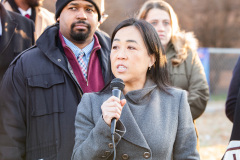 January 8, 2020: Senate Democrats stood at sunrise today with House colleagues, parents, teachers and city officials outside Carnell Elementary School to decry the continued contamination of Philadelphia schools and demand at least $170 million from the state’s Rainy Day Fund to remediate toxic schools. Carnell has been closed since mid-December due to asbestos contamination.