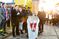 January 8, 2020: Senate Democrats stood at sunrise today with House colleagues, parents, teachers and city officials outside Carnell Elementary School to decry the continued contamination of Philadelphia schools and demand at least $170 million from the state’s Rainy Day Fund to remediate toxic schools. Carnell has been closed since mid-December due to asbestos contamination.