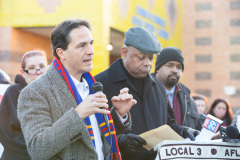 January 8, 2020: Senate Democrats stood at sunrise today with House colleagues, parents, teachers and city officials outside Carnell Elementary School to decry the continued contamination of Philadelphia schools and demand at least $170 million from the state’s Rainy Day Fund to remediate toxic schools. Carnell has been closed since mid-December due to asbestos contamination.