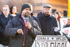 January 8, 2020: Senate Democrats stood at sunrise today with House colleagues, parents, teachers and city officials outside Carnell Elementary School to decry the continued contamination of Philadelphia schools and demand at least $170 million from the state’s Rainy Day Fund to remediate toxic schools. Carnell has been closed since mid-December due to asbestos contamination.