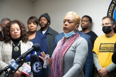 December 14, 2021: Hours after bullets tore through windows and furniture of his Germantown Avenue District Office and the neighboring Philadelphia Chapter of the NAACP, Sen. Street held a news conference at NAACP office last night to discuss gun violence and the need for further investment in prevention programs.