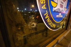 December 14, 2021: Hours after bullets tore through windows and furniture of his Germantown Avenue District Office and the neighboring Philadelphia Chapter of the NAACP, Sen. Street held a news conference at NAACP office last night to discuss gun violence and the need for further investment in prevention programs.