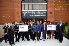 May 16, 2022: Sen. Street joins collogues to announce $13.8 Million in Health Equity Funding. They presented a $2.8 million check to the Pennsylvania School-Based Health Alliance for behavioral health services in school-based health centers and a $1 million check to the Black Doctors Consortium for health programs assistance and continued growth.