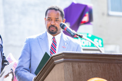 October 2, 2021: Sen. Street hosted a ceremony to unveil a new state historical marker and a street renaming to honor Dr. Oscar James Cooper who cofounded the Omega Psi Phi fraternity at Howard University.  The 101-year old fraternity was the first founded at a historically black college and Dr. Cooper went on to serve as a physician for 50 years at the North Philadelphia site.