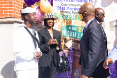 October 2, 2021: Sen. Street hosted a ceremony to unveil a new state historical marker and a street renaming to honor Dr. Oscar James Cooper who cofounded the Omega Psi Phi fraternity at Howard University.  The 101-year old fraternity was the first founded at a historically black college and Dr. Cooper went on to serve as a physician for 50 years at the North Philadelphia site.