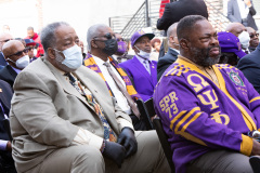 October 2, 2021: Sen. Street hosted a ceremony to unveil a new state historical marker and a street renaming to honor Dr. Oscar James Cooper who cofounded the Omega Psi Phi fraternity at Howard University.  The 101-year old fraternity was the first founded at a historically black college and Dr. Cooper went on to serve as a physician for 50 years at the North Philadelphia site.