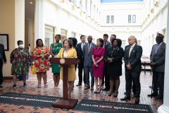 14 de junio de 2022: El Caucus Negro Legislativo de Pensilvania organizó una celebración del 14 de junio en la rotonda del ala este.
