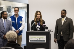 4 de marzo de 2024: El senador Sharif Street se unió a Loree D. Jones-Brown, directora ejecutiva de Philabundance en la Philabundance Community Kitchen para anunciar la cuarta distribución anual de alimentos durante 30 días durante el Ramadán que alimentará a 7.600 personas.