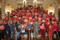 October 4, 2023: Senator Sharif Street joined colleagues and Moms Demand Action Executive Director Angela Ferrell-Zabala and Over 100 Gun Safety Advocates at Statehouse to Call for Action on Gun Safety During Annual Advocacy Day.