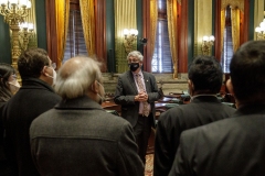 25 de enero de 2022 - El senador Sharif Street y el senador Tim Kearney homenajearon a la Iniciativa de Ayuda Musulmana (MAI), una organización sin ánimo de lucro creada por sus electores en respuesta a la pandemia de COVID-19 en marzo de 2020, en una ceremonia de reconocimiento en el pleno del Senado de Pensilvania.