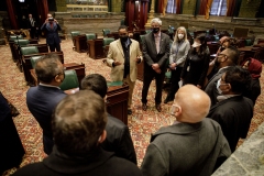 January 25, 2022 – Senator Sharif Street and Senator Tim Kearney honored the Muslim Aid Initiative (MAI), a non-profit organization created by their constituents in response to the COVID-19 pandemic in March 2020, in a recognition ceremony on the PA Senate Floor.