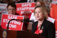 June 14, 2022: Senator Sharif Street joins nurses across Pennsylvania at a Safe Staffing Rally in Harrisburg.