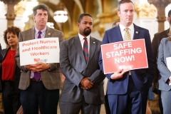 June 14, 2022: Senator Sharif Street joins nurses across Pennsylvania at a Safe Staffing Rally in Harrisburg.