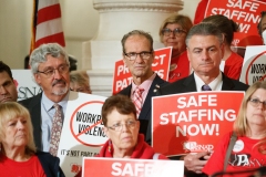 June 14, 2022: Senator Sharif Street joins nurses across Pennsylvania at a Safe Staffing Rally in Harrisburg.