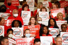 June 14, 2022: Senator Sharif Street joins nurses across Pennsylvania at a Safe Staffing Rally in Harrisburg.