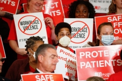 June 14, 2022: Senator Sharif Street joins nurses across Pennsylvania at a Safe Staffing Rally in Harrisburg.