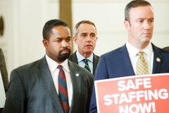 June 14, 2022: Senator Sharif Street joins nurses across Pennsylvania at a Safe Staffing Rally in Harrisburg.