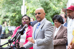 August 19, 2021: Senator Sharif Street joins Senator Vincent Hughes , House Democratic Leader Joanna McClinton, industry professionals and Neil Weaver, deputy secretary at the state Department of Community and Economic Development to announce $20 million in relief funding for image and hair care businesses