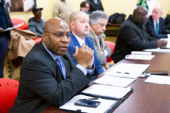 December 9, 2019: Sens. Sharif Street and Anthony Williams were joined by Law and Justice Committee Chair Sen. Pat Stefano in Philadelphia  for a tour of nuisance liquor establishments known as “Stop n Go” stores, which flout restaurant liquor regulations to serve shots of liquor to adults and bags of candy to children side by side.