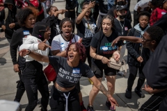 May 8, 2023: Senator Sharif Street hosts a Student March for Gun Safety in Harrisburg. The Forget Me Knot program is based out of Philadelphia and provides job training, mentorship, and educational resources for at-risk youth impacted by things like poverty and abuse.