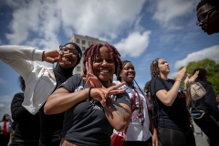 May 8, 2023: Senator Sharif Street hosts a Student March for Gun Safety in Harrisburg. The Forget Me Knot program is based out of Philadelphia and provides job training, mentorship, and educational resources for at-risk youth impacted by things like poverty and abuse.