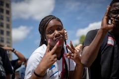 May 8, 2023: Senator Sharif Street hosts a Student March for Gun Safety in Harrisburg. The Forget Me Knot program is based out of Philadelphia and provides job training, mentorship, and educational resources for at-risk youth impacted by things like poverty and abuse.