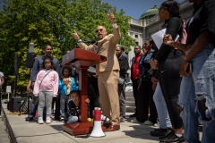 May 8, 2023: Senator Sharif Street hosts a Student March for Gun Safety in Harrisburg. The Forget Me Knot program is based out of Philadelphia and provides job training, mentorship, and educational resources for at-risk youth impacted by things like poverty and abuse.