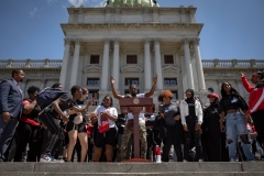 May 8, 2023: Senator Sharif Street hosts a Student March for Gun Safety in Harrisburg. The Forget Me Knot program is based out of Philadelphia and provides job training, mentorship, and educational resources for at-risk youth impacted by things like poverty and abuse.