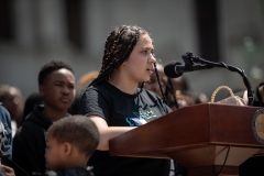 May 8, 2023: Senator Sharif Street hosts a Student March for Gun Safety in Harrisburg. The Forget Me Knot program is based out of Philadelphia and provides job training, mentorship, and educational resources for at-risk youth impacted by things like poverty and abuse.