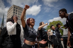 May 8, 2023: Senator Sharif Street hosts a Student March for Gun Safety in Harrisburg. The Forget Me Knot program is based out of Philadelphia and provides job training, mentorship, and educational resources for at-risk youth impacted by things like poverty and abuse.