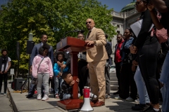 May 8, 2023: Senator Sharif Street hosts a Student March for Gun Safety in Harrisburg. The Forget Me Knot program is based out of Philadelphia and provides job training, mentorship, and educational resources for at-risk youth impacted by things like poverty and abuse.