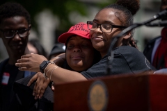 May 8, 2023: Senator Sharif Street hosts a Student March for Gun Safety in Harrisburg. The Forget Me Knot program is based out of Philadelphia and provides job training, mentorship, and educational resources for at-risk youth impacted by things like poverty and abuse.